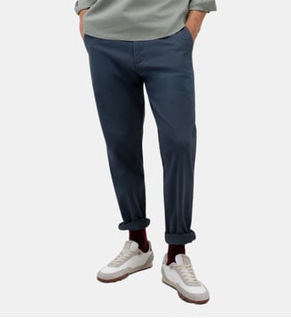 Pantalon chino bleu marine à lavage classique - El Ganso - Bleu marine