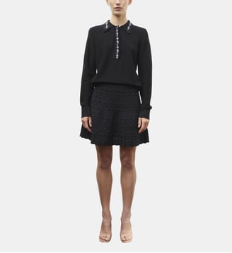 Jupe courte maille Croquet - Molli - Noir profond