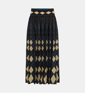Jupe longue fluide en maille - Molli - Noir