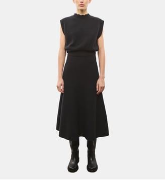Robe longue Couture Col Croquet - Molli - Noir profond