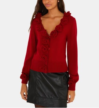 Cardigan en maille - Farm Rio - Red