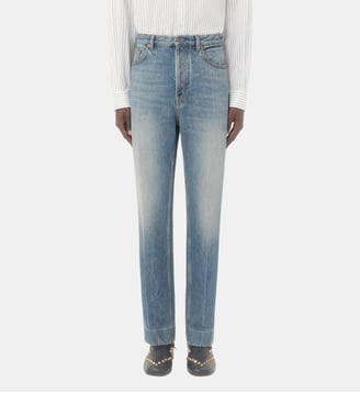 Jean à cinq poches en denim - Valentino Garavani - Denim clair