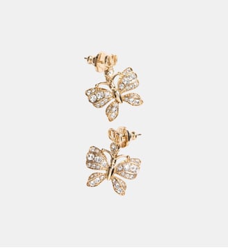 Boucles d'oreilles Flutterby - Valentino Garavani - Cristal et dore
