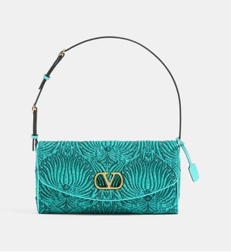 Petit sac porté épaule DeVain - Valentino Garavani - Vert d'eau