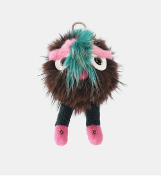 Bijou de sac Mascot Pom Pom - Kurt Geiger London - Marron et bleu