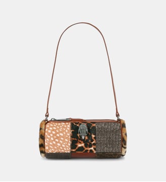 Sac porté épaule Kensington SM Barrel - Kurt Geiger London - Animalier marron