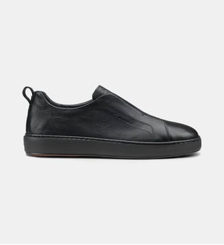 Sneaker basse à enfiler - Santoni - Noir