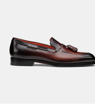 Mocassin à Glands en Cuir - Santoni - Marron