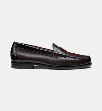 Mocassin Penny en cuir - Santoni - Marron foncé