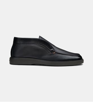Desert boot en cuir foulonné - Santoni - Noir