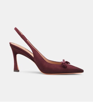 Escarpins Slingback à Talon Bobine - Santoni - Bordeaux