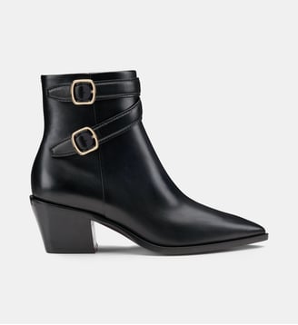Bottines santiags à talon mi-haut - Santoni - Noir
