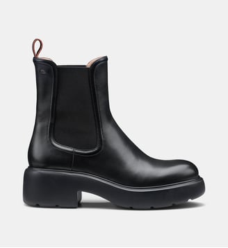 Bottines Chelsea en cuir - Santoni - Noir