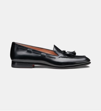 Mocassins à Glands en Cuir - Santoni - Noir