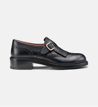 Chaussures à boucle et franges - Santoni - Noir