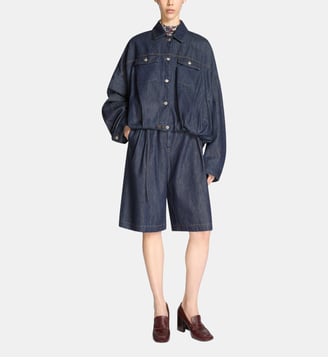 Blouson Denim Cocoon - Dries Van Noten - Indigo