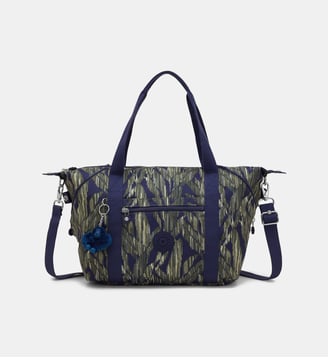 Cabas Moyen Art à Bandoulière Amovible - Kipling - Bleu et vert