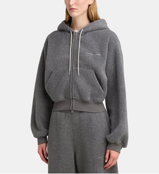 Hoodie zippé polaire - Alexander Wang - Gris foncé