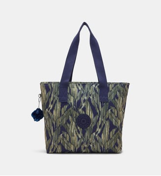 Sac cabas Anina - Kipling - Bleu et vert