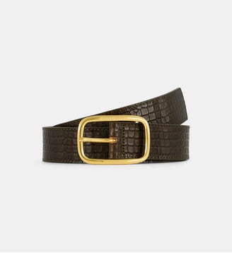 Ceinture La Sabin Batiste en cuir - Herbert Frère Sœur - Marron