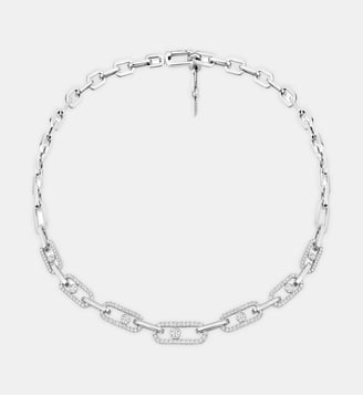 Collier gournette en or blanc et pavé diamants - Messika - Or blanc