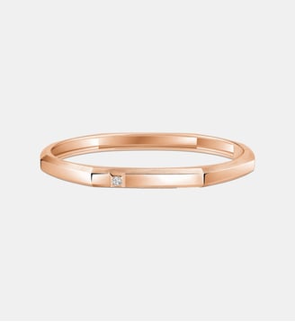 Bracelet jonc en or rose et diamant - Moyen modèle - Messika - Or rose