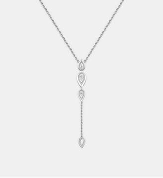 Collier cravate en or blanc et diamants - Messika - Or blanc