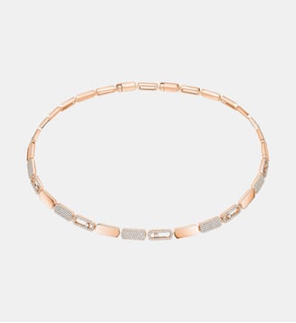 Collier en or rose et diamants - Petit modèle - Messika - Or rose