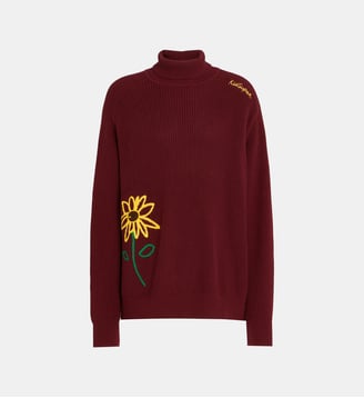Pull col roulé Flower - Kid Super - Bordeaux