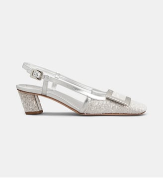 Escarpins Slingback Belle Vivier 45 - Roger Vivier - Argent