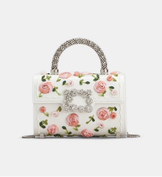 Sac à main Envelope Flower Small Jewel - Roger Vivier - Blanc