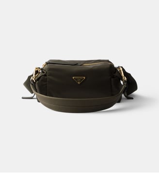 Petit sac porté épaule Explore en Re-Nylon et cuir - Prada - Vert
