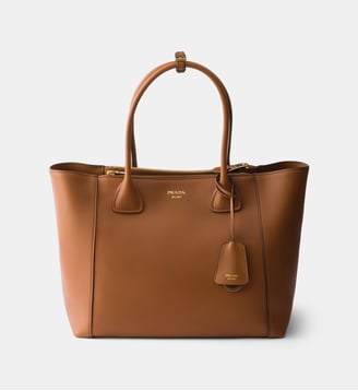 Grand cabas en cuir - Prada - Marron