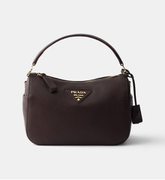 Petit sac à main en cuir - Prada - Marron