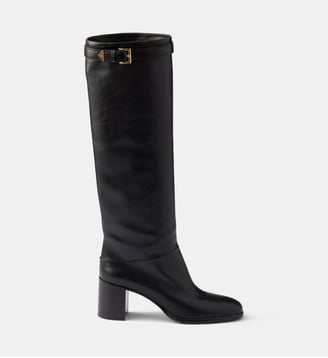 Bottes à boucle en cuir - Prada - Noir