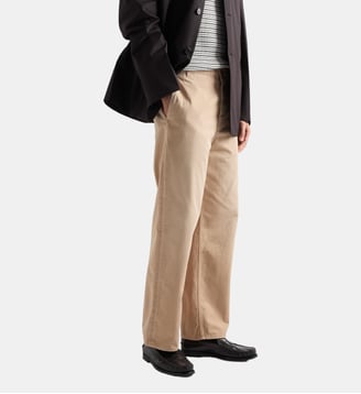 Pantalon droit en gabardine - Prada - Neutre