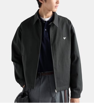 Blouson en denim zippé - Prada - Vert