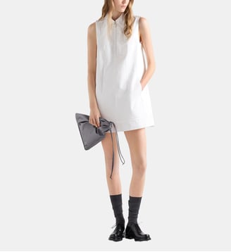 Mini-robe chino à fermeture à glissière - Prada - Blanc