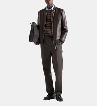 Bomber en cuir nappa - Prada - Marron
