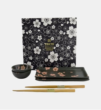 Coffret Service Sushi - 6 pièces - Tokyo Design Studio - Noir