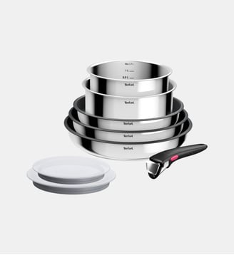 Batterie de Cuisine - 8 Pièces - Tefal - Inox