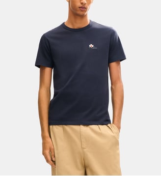 T-shirt Ikat Flower en coton - Kenzo - Navy