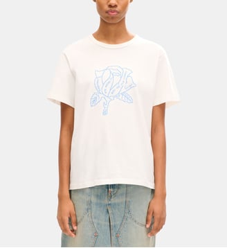 T-shirt Work And Play en coton brodé - Kenzo - Off white