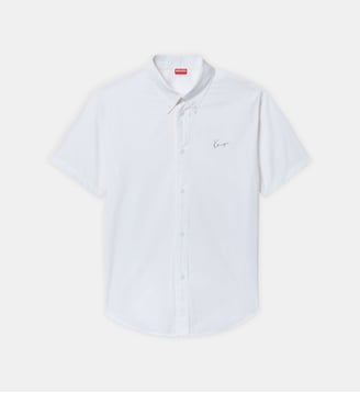 Chemise Signature à manches courtes en coton - Kenzo - White