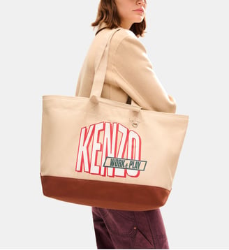 Grand sac cabas Work And Play - Kenzo - Taupe