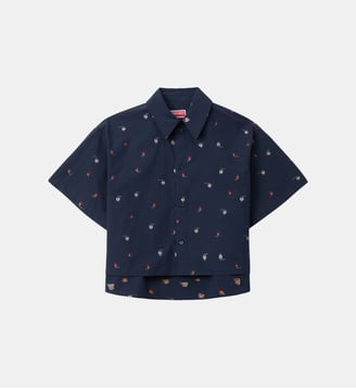Chemise à manches courtes Ikat Flower - Kenzo - Navy