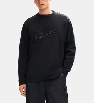 T-shirt Signature à manches longues - Kenzo - Black