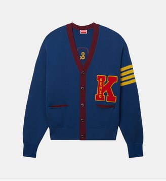 Cardigan Work And Play en laine et coton - Kenzo - Bleu vif