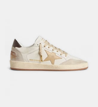 Baskets basses Ball Star Double Quarter - Golden Goose - Blanc et beige