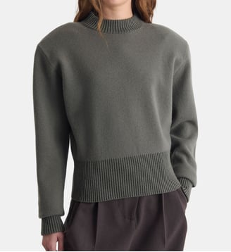 Pull Lovelie à épaules structurées - Iro - Vert foncé